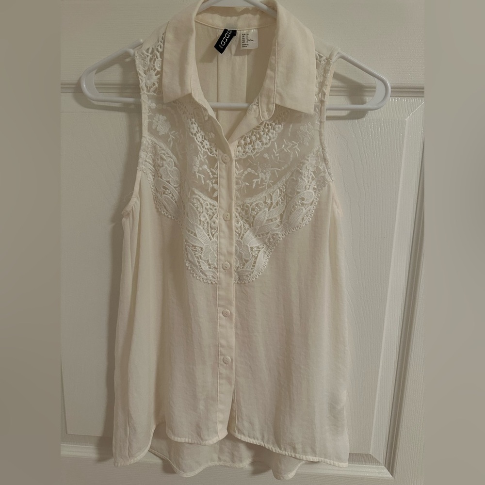 H&M white lace top